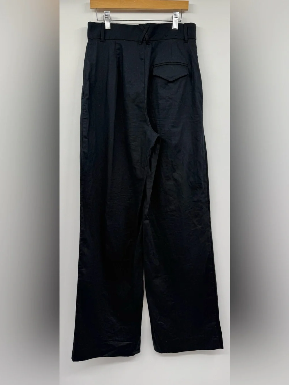 Banana Republic Wide-Leg Linen Blend High-Rise SZ 2 Pleated Pants Capsule Career